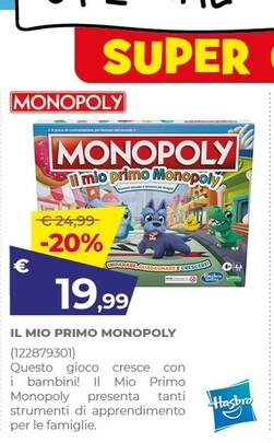 Offerta per Hasbro Il Mio Primo Monopoly a 19,99€ in Toys Center