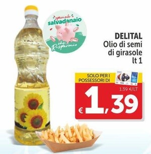 Offerta per Delital - Olio Di Semi Di Girasole a 1,39€ in Carrefour Express