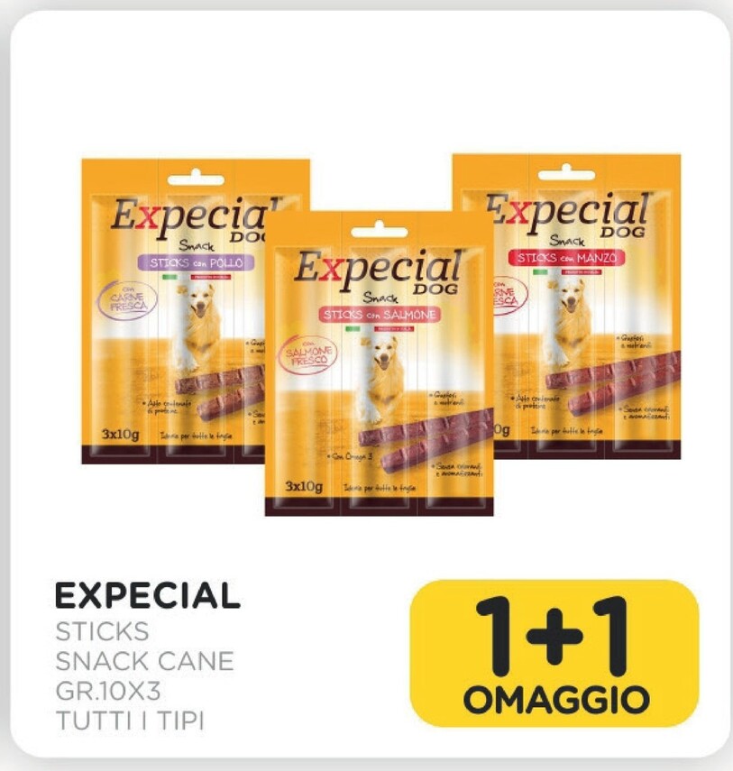 Offerta per Expecial - Sticks Snack Cane Gr.10x3 Tutti I Tipi in Arcaplanet