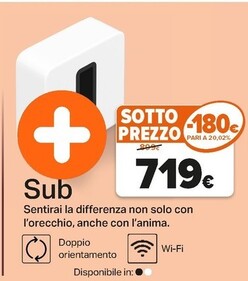 Offerta per Sonos Sub a 719€ in Expert