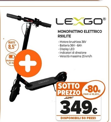 Offerta per Lexgo Monopattino Elettrico R9XLITE a 349€ in Expert