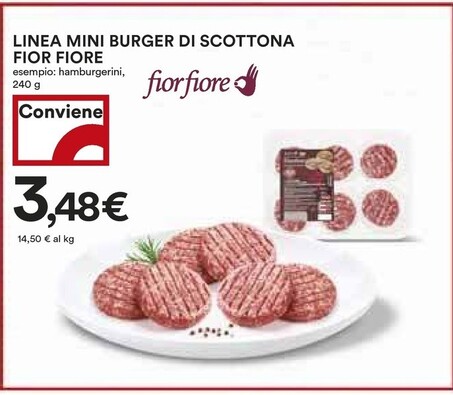 Offerta per Coop Linea Mini Burger Di Scottona a 3,48€ in Coop