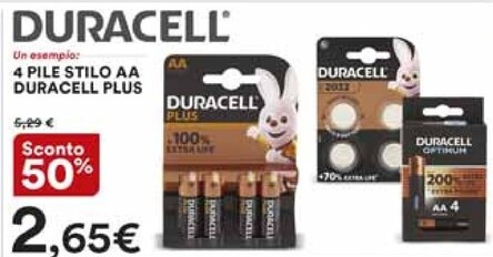 Offerta per Duracell 4 Pile Stilo Aa Plus a 2,65€ in Ipercoop