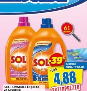 Offerta per Sole Lavatrice Liquido a 4,88€ in Risparmio Casa