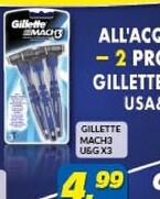 Offerta per Gillette Mach3 U & Gx3 a 4,99€ in Risparmio Casa