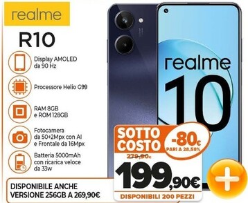 Offerta per Realme R10 a 199,9€ in Expert