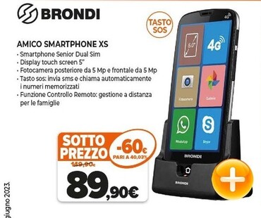 Offerta per Brondi Amico Smartphone XS a 89,9€ in Expert