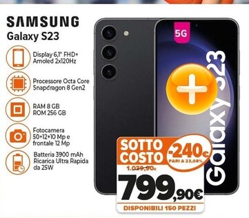 Offerta per Samsung Galaxy S23 a 799,9€ in Expert