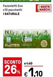 Offerta per I Naturale Fazzoletti Eco a 1,1€ in Iper La grande i