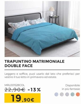 Offerta per Trapuntino Matrimoniale Double Face a 19,9€ in Euronics