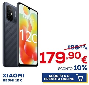 Offerta per Xiaomi Redmi 12C a 179,9€ in Euronics