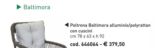 Offerta per Poltrona Baltimora Alluminio a 379,5€ in Primo Shop