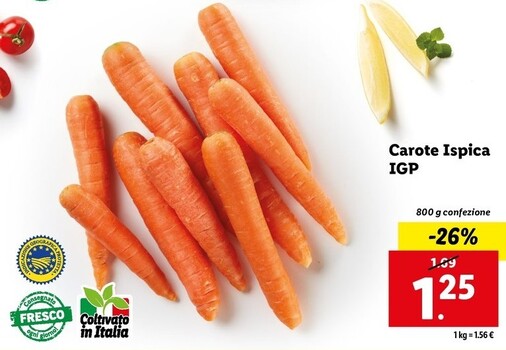Offerta per Carote Ispica IGP a 1,25€ in Lidl
