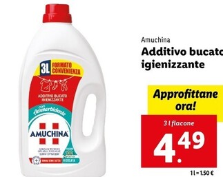 Offerta per Amuchina Additivo Bucato Igienizzante a 4,49€ in Lidl