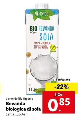 Offerta per Vemondo Bio Organic Bevanda Biologica Di Soia a 0,85€ in Lidl