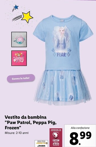 Offerta per Vestito Da Bambina "Paw Patrol, Peppa Pig, Frozen" a 8,99€ in Lidl