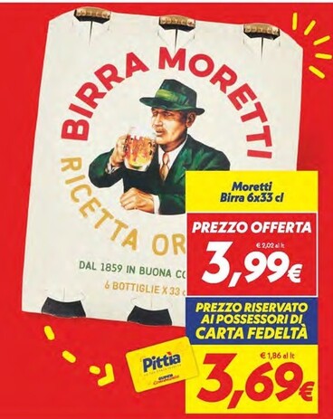 Offerta per Moretti Birra a 3,99€ in Iper Super Conveniente