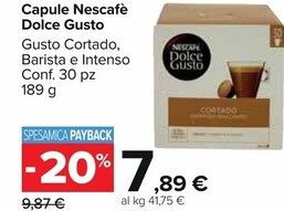 Offerta per Nescafé Capule Dolce Gusto Gusto Cortado a 7,89€ in Carrefour Market