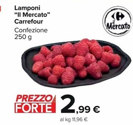 Offerta per Carrefour Lamponi "Il Mercato" a 2,99€ in Carrefour Market