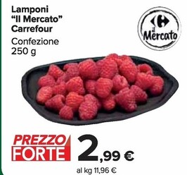 Offerta per Carrefour Lamponi Il Mercato a 2,99€ in Carrefour Market