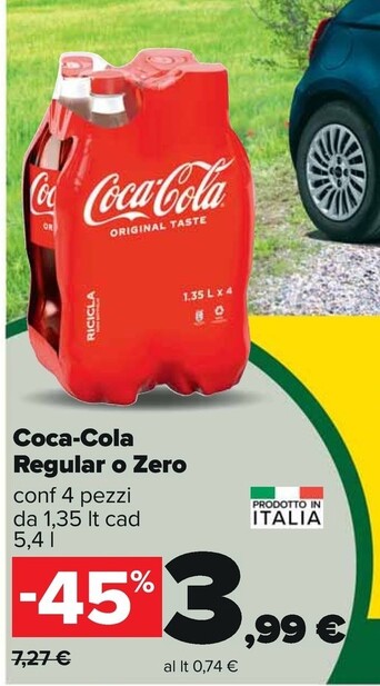 Offerta per Coca Cola Regular a 3,99€ in Carrefour Ipermercati