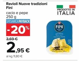 Offerta per Fini Modena Ravioli Nuove Tradizioni a 2,95€ in Carrefour Ipermercati