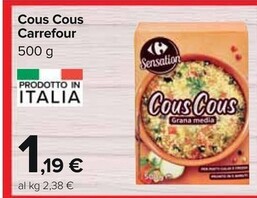 Offerta per Carrefour Cous Cous a 1,19€ in Carrefour Ipermercati
