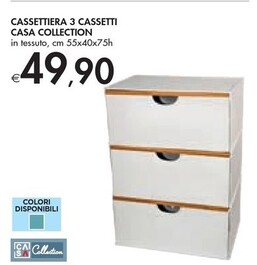 Offerta per Casa Collection Cassettiera 3 Cassetti a 49,9€ in Bennet