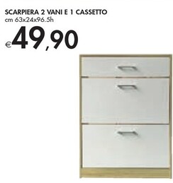 Offerta per Scarpiera 2 Vani E 1 Cassetto a 49,9€ in Bennet
