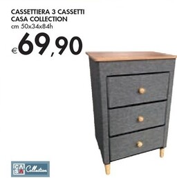 Offerta per Casa Collection Cassettiera 3 Cassetti a 69,9€ in Bennet