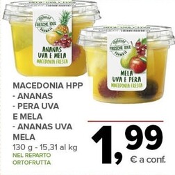 Offerta per Parmais Macedonia Hpp - Ananas - Pera Uva E Mela - Ananas Uva a 1,99€ in Todis