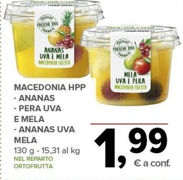 Offerta per Parmais Macedonia Hpp - Ananas - Pera Uva E Mela - Ananas Uva Mela a 1,99€ in Todis