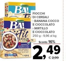 Offerta per Bakalland Fiocchi Di Cereali - Banana Cocco E Cioccolato - Mirtillo E Cioccolato a 2,49€ in Todis