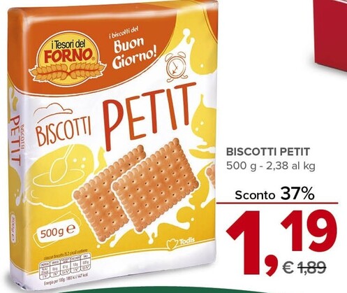 Offerta per I tesori del forno Biscotti Petit a 1,19€ in Todis