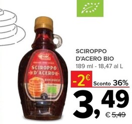 Offerta per Sciroppo D'Acero Bio a 3,49€ in Todis