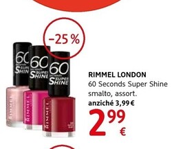 Offerta per Rimmel London 60 Seconds Super Shine smalto a 2,99€ in dm