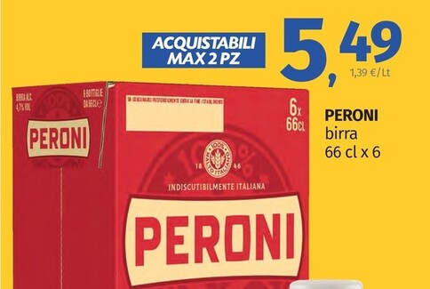 Offerta per Peroni Birra a 5,49€ in Pam RetailPro