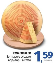 Offerta per Emmentaler Formaggio Svizzero Aop a 1,59€ in Pam RetailPro
