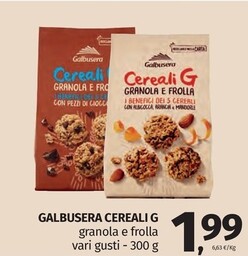 Offerta per Galbusera Cereali G a 1,99€ in Pam RetailPro