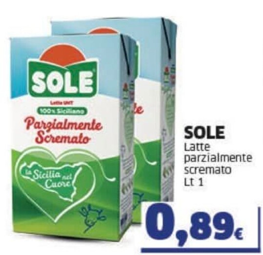 Offerta per Sole Latte Parzialmente Scremato a 0,89€ in Sigma