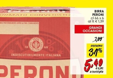 Offerta per Peroni Birra a 5,49€ in Pam