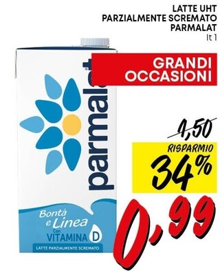 Offerta per Parmalat Latte UHT Parzialmente Scremato a 0,99€ in Pam