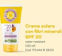 Offerta per Bottega Verde Crema Solare Con Filtri Minerali Spf 20 a 28€ in Bottega verde