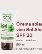 Offerta per Bottega Verde Crema Solare Viso Sol Aloe SPF 20 a 24€ in Bottega verde
