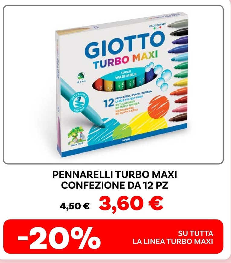 Offerta per Fila Pennarelli Turbo Maxi a 3,6€ in Max Factory