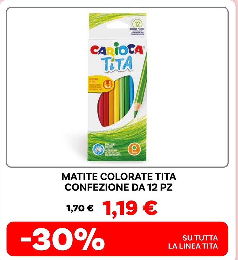 Offerta per Carioca Matite Colorate Tita a 1,19€ in Max Factory