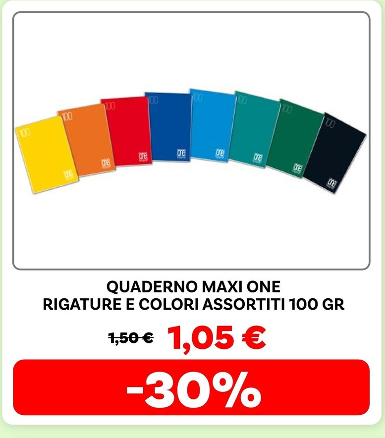 Offerta per Blasetti Quaderno Maxi One 100 Gr a 1,05€ in Max Factory