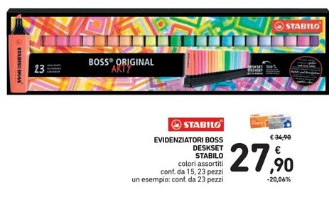 Offerta per Stabilo Evidenziatori Boss Deskset a 27,9€ in Spazio Conad