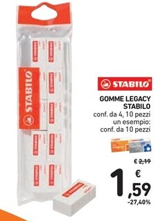 Offerta per Stabilo Gomme Legacy a 1,59€ in Spazio Conad