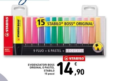 Offerta per Stabilo Evidenziatori Boss Original a 14,9€ in Conad Superstore